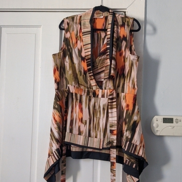 Euc Calvin Klein sleeveless peplum blouse large - Picture 1 of 6